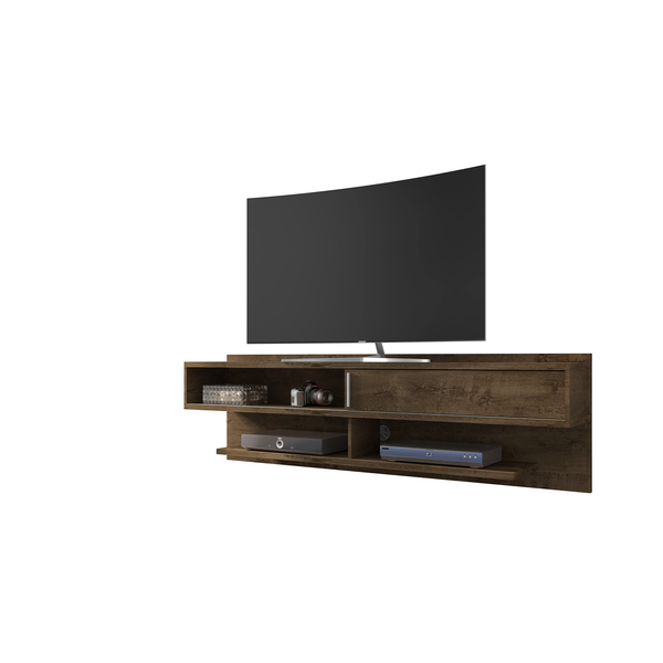 Manhattan Comfort Astor 70.86 Floating Entertainment Center, Rustic Brown 222BMC9